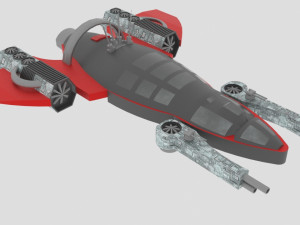 Space - z spaceship Modèle 3D