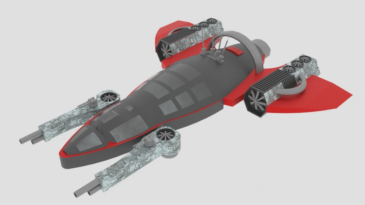 Space - z spaceship 3D Model .c4d .max .obj .3ds .fbx .stl .blend 