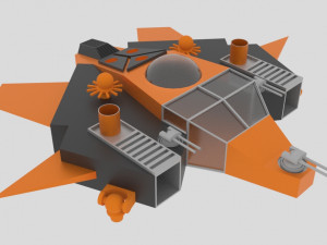 Tethys - s spaceship 3D मॉडल
