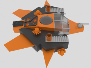 Tethys - s spaceship 3D Model