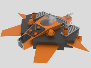 Tethys - s spaceship 3D Model