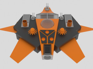Tethys - s spaceship 3D Model