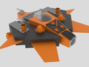 Tethys - s spaceship 3D Model
