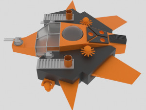 Tethys - s spaceship 3D Model