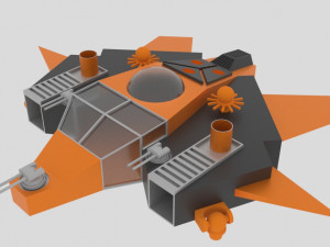 Tethys - s spaceship 3D Model
