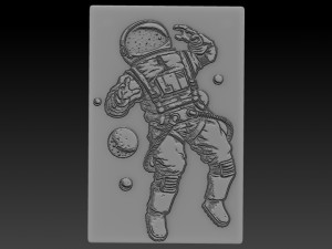 astronot relief Modèles 3D en vedette