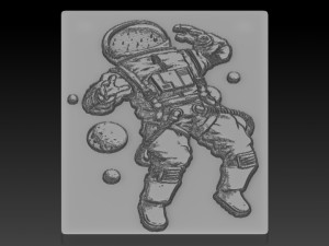 astronot relief Modèles 3D en vedette