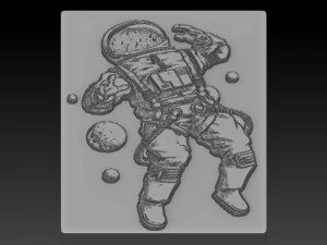 astronot relief 3D Print Model