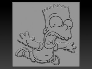 bart simpson relief 3D Print Model