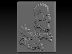 bart simpson relief 3D Print Model