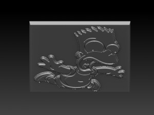 bart simpson relief 3D 프린트 모델
