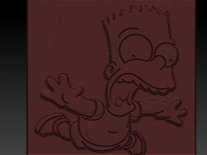 bart simpson relief 3D Print Model