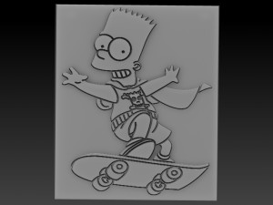 bart simpson relief 3D Принт Модель