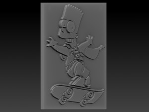 bart simpson relief 3D प्रिंट मॉडल
