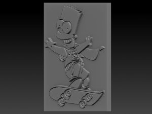 bart simpson relief 3D प्रिंट मॉडल