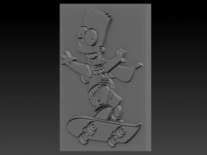 bart simpson relief 3D Print Model