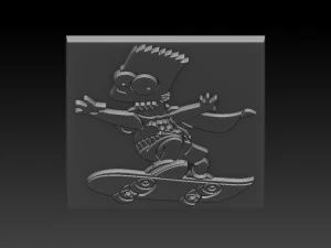 bart simpson relief 3D Print Model