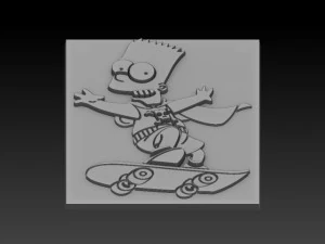 bart simpson relief 3D Print Model