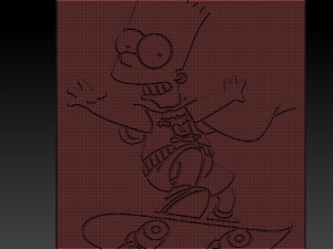 bart simpson relief 3D प्रिंट मॉडल