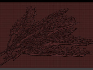 wheat relief Model Cetak 3D