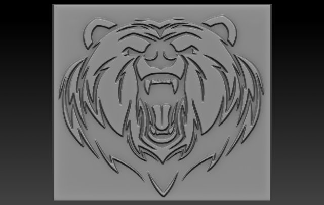 bear relief 3Dプリントモデル .c4d .max .obj .3ds .fbx .stl .blend 