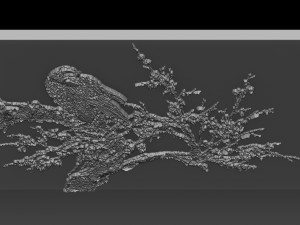 bird relief 3D Baskı Modeli