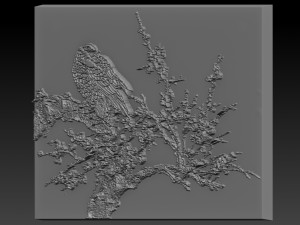 bird relief 3D Baskı Modeli