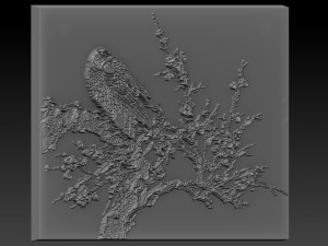 bird relief 3D Baskı Modeli