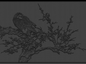 bird relief 3D Baskı Modeli