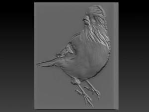 bird relief 3D-printmodel