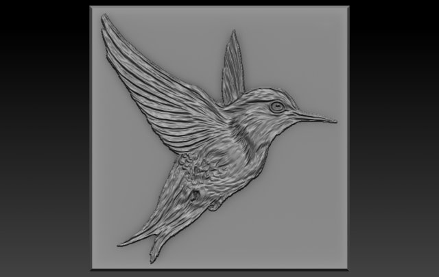 bird relief 3D 打印模型 .c4d .max .obj .3ds .fbx .stl .blend 