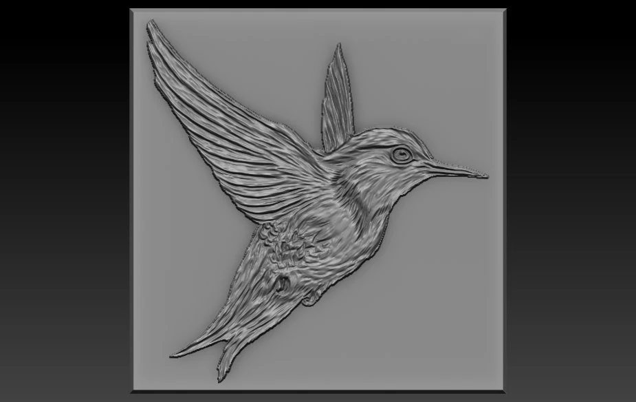 bird relief 3D Print Model .c4d .max .obj .3ds .fbx .stl .blend 