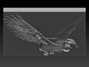 bird relief 3D 프린트 모델