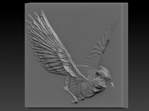 bird relief 3D 프린트 모델