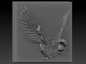 bird relief 3D 프린트 모델