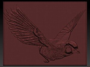 bird relief 3D 프린트 모델