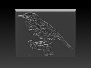 bird relief Modello di stampa 3D