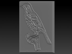 bird relief Modello di stampa 3D