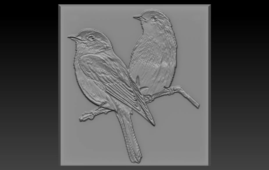 bird relief 3D Print Model .c4d .max .obj .3ds .fbx .stl .blend 