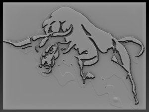 bison relief Modello di stampa 3D