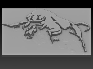 bison relief Model do druku 3D