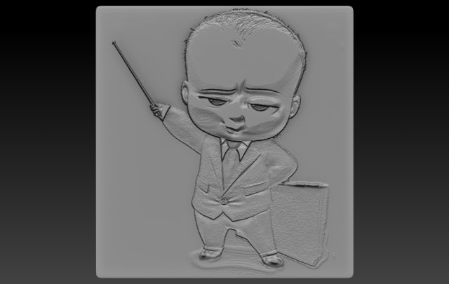 boss baby relief Modello di stampa 3D .c4d .max .obj .3ds .fbx .stl .blend 