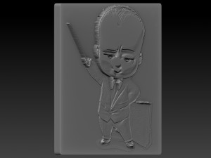 boss baby relief Modello di stampa 3D