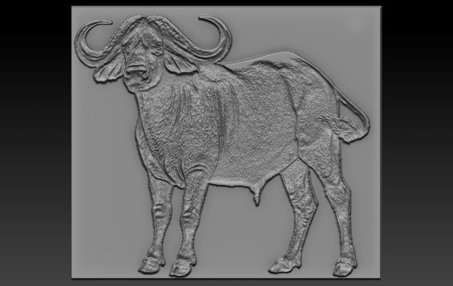 buffalo relife 3D-Druckmodell .c4d .max .obj .3ds .fbx .stl .blend 