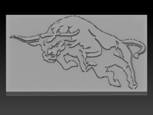bull relief Modelo de impresión 3D