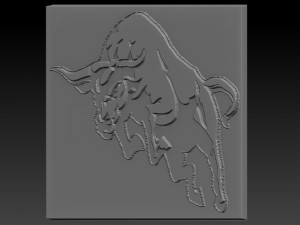 bull relief Modelo de impresión 3D