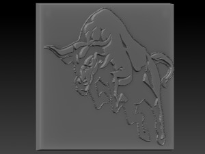bull relief Modelo de impresión 3D