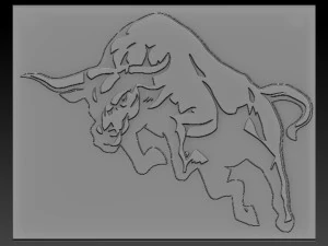 bull relief 3D Print Model