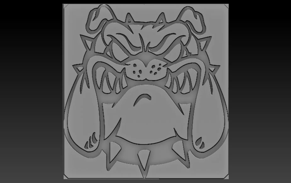 bulldog relief 3D Print Model .c4d .max .obj .3ds .fbx .stl .blend 