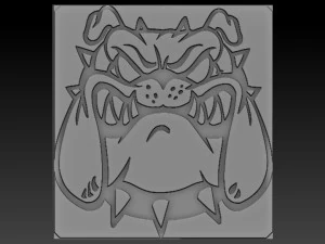 бульдог рельеф 3D Принт Модель